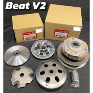 PULLEY SET HAONDA BEAT 110 V2 FRONT PULLEY REAR 100%ORIGINAL HONDA BOON SIEW BEAT 110 V2 FRONT PULLE
