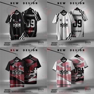 【Free Custom】Sports shirt Printed Pattern Suitable For Football Unisex V-Neck T-shirt 7
