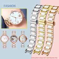 For Cartier Pasha Casio Folli Follie MK Michael Coles Wrist band women strap Notch ceramic +Stainles