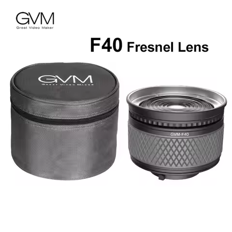 GVM F40 Fresnel Attachment for LED Light Spotlight Brightness Improve Compatible with Standard Bowen