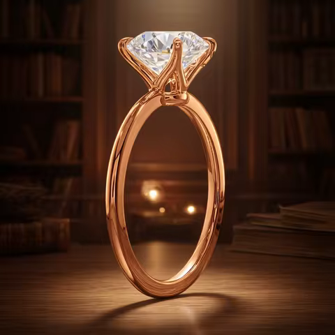 Szjinao 1ct 2ct 3ct 5ct D Color Moissanite Ring Rose Gold For Women Engagement Jewelry With GRA Cert