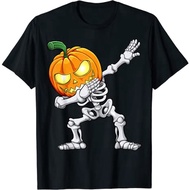 Children's Clothing Halloween Boys Dabbing Skeleton Scary Pumpkin Jack O Lantern T-Shirt Baby Clothi