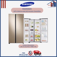 SAMSUNG RS62R5006F8 647L Side-by-side Refrigerator SpaceMax - Gentle Gold - 3 Ticks