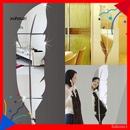 XZ Modern Removable Feather DIY Acrylic Mirror Wall Sticker Home Room Decoration