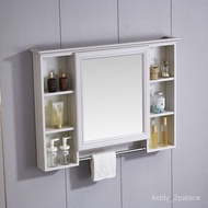 Bathroom Smart Mirror Cabinet with Shelf Bathroom Mirror Cabinet Punch-Free Mirror Cabinet Wall-Moun