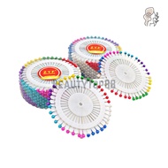 JB1 Round Plate Safety Pins Colorful, Rust-Resistant Hijab/ [PER SHEET]