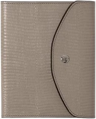 Cubadis Tofu & Roadstone Genuine Leather Notebook Cover "Lizard" 3.9 x 5.9 inches (10 x 15 cm), Gray