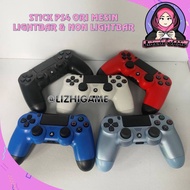 MESIN DS4 DUALSHOCK4 OM ORIGINAL BLACK LIGHTBAR & NON LIGHTBAR + CHARGER CABLE