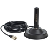 AT-UV101 Car Mobile Antenna 144/430Mhz Short Antenna with 5M Coax Cable BIG Magnetic Base for KT-890
