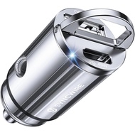 USB C Car Charger Syncwire 90W [PD 45W & QC 45W] USB Car Charger Adapter Fast Charging [Super Mini &