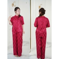 Middle-aged clothes, style clothes for mothers, loose long pants, cool guangzhou brocade Ms128