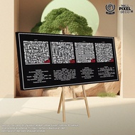 Frame 4 Qul Ayat Al Quran Seni Khat Deko Gambar Hiasan Dinding Islamic Kufi Bilik Ruang Tamu