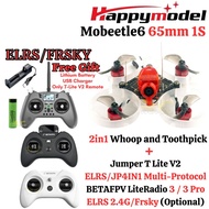 Happymodel Mobeetle6 1S 65mm Whoop/Toothpick 2IN1 Racer Drone + Jumper T Lite V2/BETAFPV LiteRadio 3/3Pro BNF ELRS/Frsky