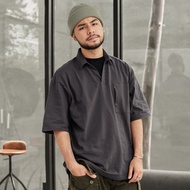 Noforty Oversize POLO Shirt Dark Grey Trunk/