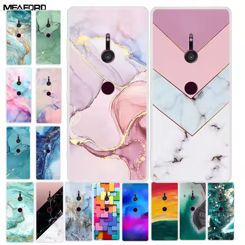 For Sony Xperia XZ3 XZ2 Cases XZ 2 XZ3 XZ1 Compact Premium XA2 XA1 X A2 Plus Marble Clear Soft TPU S