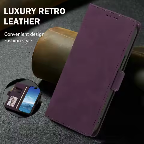 Retro Case For Oneplus Turbo 6X Pro 6V 5G Leather Card Flip Book Clamshell OnePlus ACE 5 Ultra 2 Pro