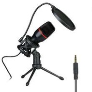 3.5mm Plug Capacitor Microphone With Pop Filter And Tripod Stand