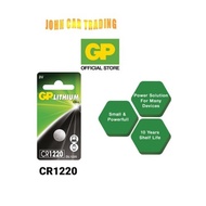 GP Lithium Coin Cells Battery CR1220 [ Card of 1s ] (ECR1220 DL1220 VR1220 5012LC CR 1220) CR1220 GP