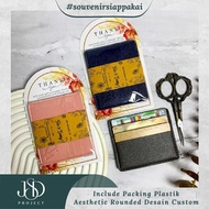 PREMIUM SOUVENIR CARD HOLDER 4 SLOT PRADA miniso INCLUDES THANK CARD PACKING AESTHETIC ROUNDED C2 4 