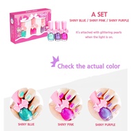 I'm Pinky Peel Off Kids Nail Polish Pinky Paint 3 Piece Set (3 Types) Non Toxic Korea Best Kids Cosmetics