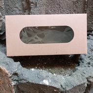 [Contents 5pcs] Brownie Sponge Cake Box / Kraft Glass Cake Box 21x10.5x5.5cm