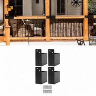 KOZEEY 4 Pieces Pergola Brackets Rafter Post Connectors for 2x4 Posts Log Cabins