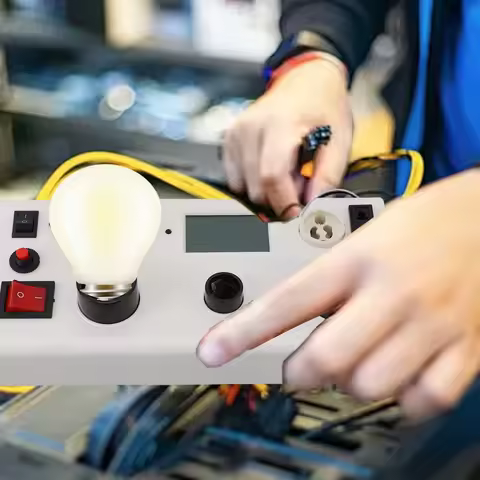 Lamp Tester Box LED Bulb Power Tester Multifunctional Current Voltage Power PF E27 E14 GU10 2 Prong 