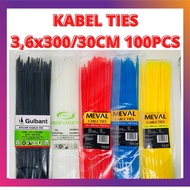 Kabel Cable Ties Ripet Nilon Warna Warni Anti Panas Besar/Kecil Panjang/Pendek/Sedang Jumbo Tebal Le