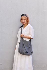 【Pinkoi x miffy】MIFFY 黑色牛仔 洗水斜孭包 斜揹袋