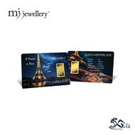 MJ Jewellery 5G Gold Collection 999.9/24K Eiffel Tower Series Gold Bar F31 (0.5g / 1g)