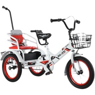 ST&amp;💘Children's Tricycle Bicycle2-6-3-8Year-Old Double Tricycle Child Baby Large Pedal Bicycle Bucket ER4P