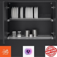 (READY STOCK)KITCHEN CABINET DISH RACK STAINLESS STEEL 201 2 TIER