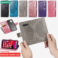 Casing Samsung Galaxy A8 A7 A6 J8 J7 J4 J6 J2 Prime Plus 2018 PU Leather Case Butterfly Protective Sleeve cover