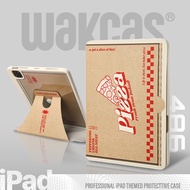 [Wakcas] Pizza Paper Box Flat Protective Case iPad Pro Air mini 12.9 Inch 11 Flip Shock-Resistant