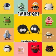 【Fast Shipment】For 1MORE Q21 Case Earphone Case Vintage Cute Cartoon Soft Silicone Casing NO.1