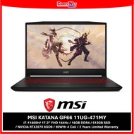 MSI KATANA GF76-11UG-471MY (BLACK/17.3 FHD/I7-11800H/16GB+512GB/RTX3070 8GV/W11/2Y)