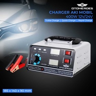 OTOHEROES Charger Aki Mobil Motor 400W 12V/24V 400Ah + LCD - AJ-618A