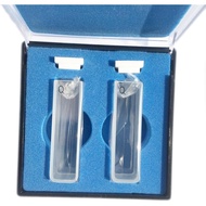 Quartz Cuvette, 2 pcs Standard 10mm 3.5ml Spectrometer Cell (Rounded Angle)