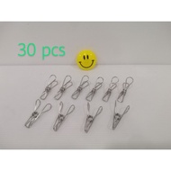 30pcs 6cm stainless steel clothes peg