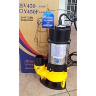 Stream 450W 2"(50mm) Sewage Submersible Pump V450/V450F - Flow 200L/min & Height 8.5m - 6 Months Loc