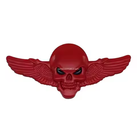3D Skull Wing Metal Car Sticker Skull Emblems Badge Car Motorbike Decals Sticker