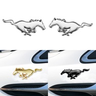 1Pair For Ford Mustang Shelby ST Car Styling 3D Chrome Metal Running Horse Emblem Badge Rear Trunk B