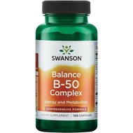 Swanson B-50 Complex - Vitamin Supplement Promoting Energy & Metabolism Support - May Support Heart 