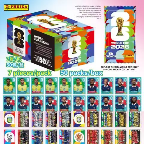 Panini 2026 FIFA World Cup Sticker Collection Box Official Sticker Soccer Collectible Set Souvenir F