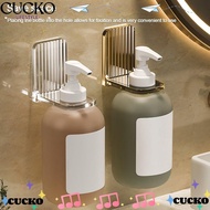 CUCKO Soap Bottle Holder, Self-Adhesive Transparent Shower Gel Hanger, Portable Wall Hanger Free of Punch Shampoo Holder Bathroom Organizer Holder
