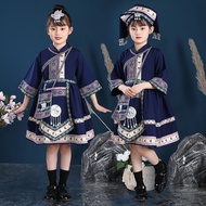 March Three Ethnic Costume Guangxizhuang Ethnic Dance Costume Children Minority Ethnic Costume Perfo