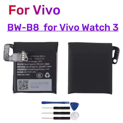 High Quality Battery BW-A5 129mAh For Vivo Watch 1,BW-A9 For Vivo Watch 2,BW-B8 505mAh For Vivo Watc