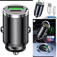 HIDDEN DESIGN TYPE-C / USB Port Super Fast Charger 100W 5V Charging Car Battery 12V 24V INPUT