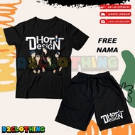 Children's T-shirt and Shorts Set for Boys and Girls with Kona, Pot, Robi, Dhot, Topan Animation Dho