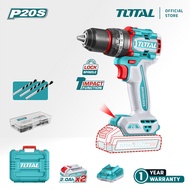 TOTAL Tools Cordless Impact Drill + Battery + Charger (20V / 76Nm / 13mm / Brushless) TIDLI20768 / T